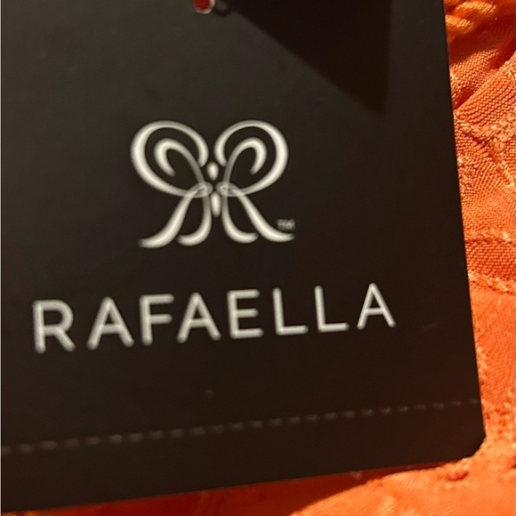 Rafaella Womens Embroidered Floral Eyelet Tunic Blouse Orange Lined Sz M - Picture 14 of 14